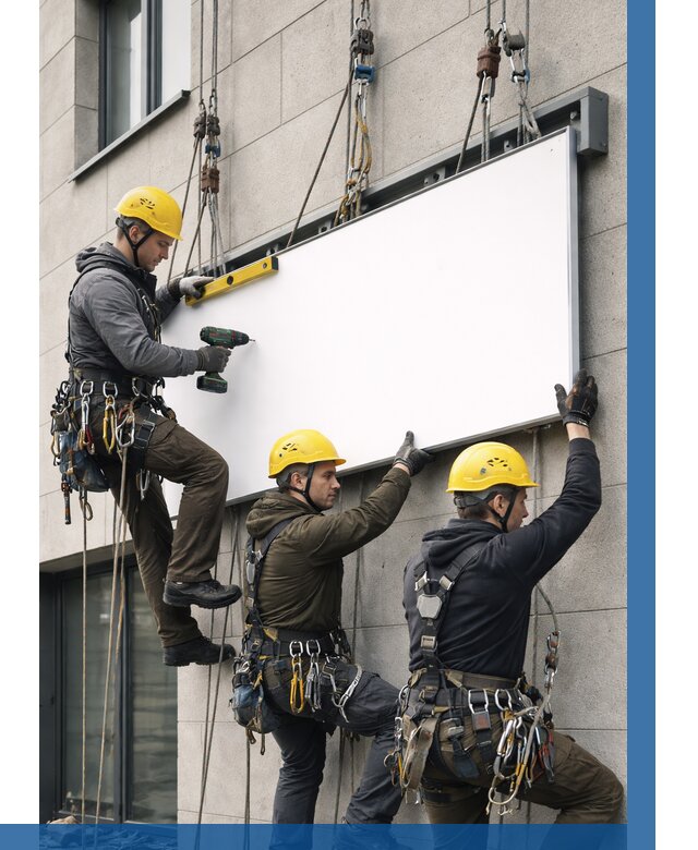 Монтаж рекламной вывески в Якутске от 8332 р. | ВЫСОТНИК-Ктс