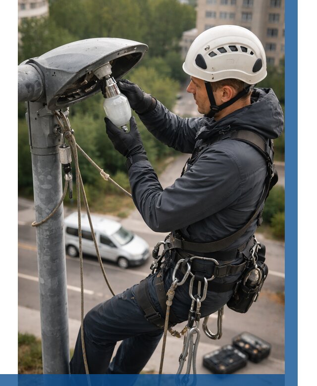 Замена ламп на высоте в Якутске от 2604 р. | ВЫСОТНИК-Ктс