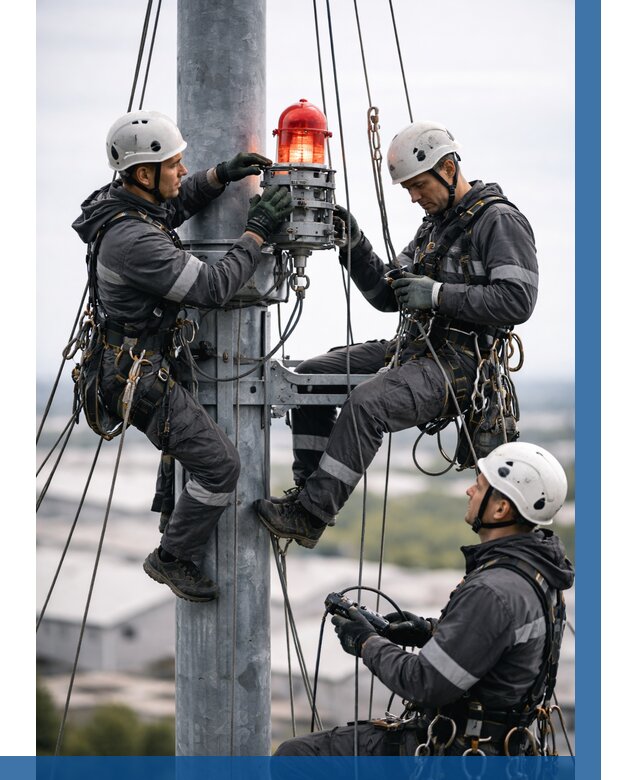 Монтаж заградительных огней в Якутске от 8853 р. | ВЫСОТНИК-Ктс