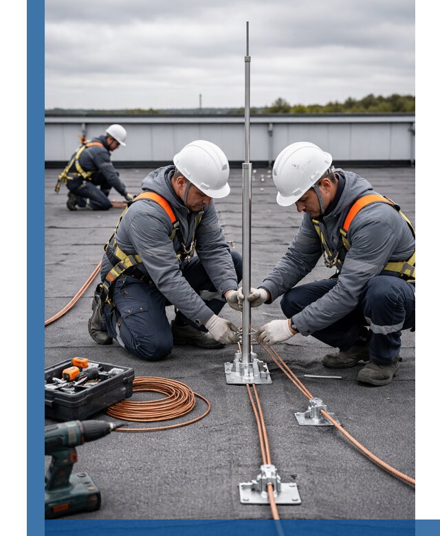 Монтаж молниезащиты на кровле в Якутске под ключ с гарантией