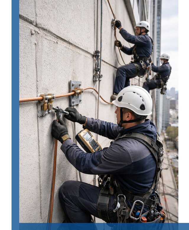 Монтаж системы заземления здания и молниезащиты в Якутске