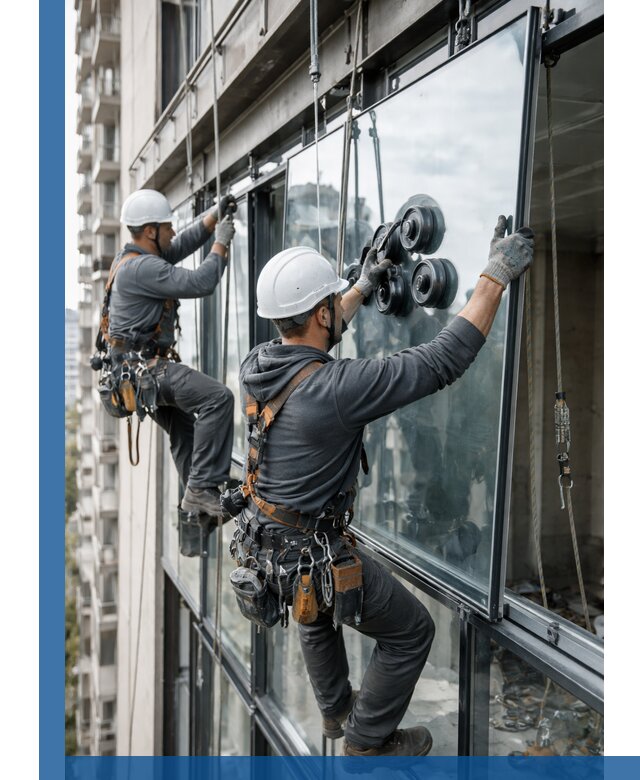 Витражное остекление фасадов и лоджий в Якутске под ключ