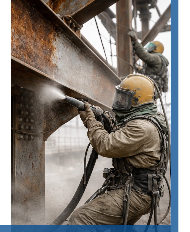 Пескоструйная очистка металлоконструкций в Якутске по 625 р.  ВЫСОТНИК-Ктс