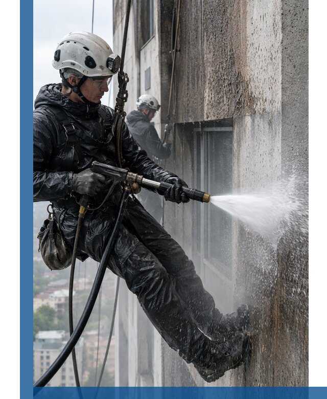 Гидроструйная очистка фасадов и конструкций в Якутске