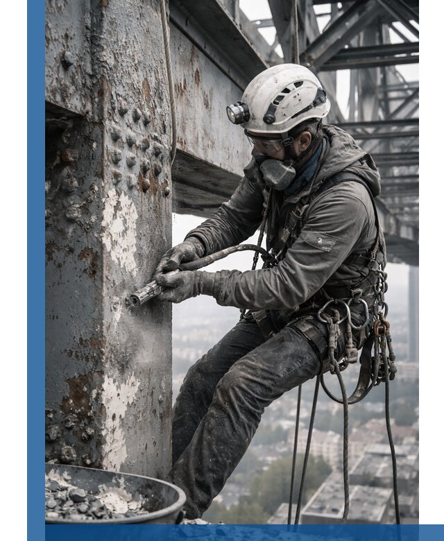 Удаление старой краски с металлических конструкций в Якутске