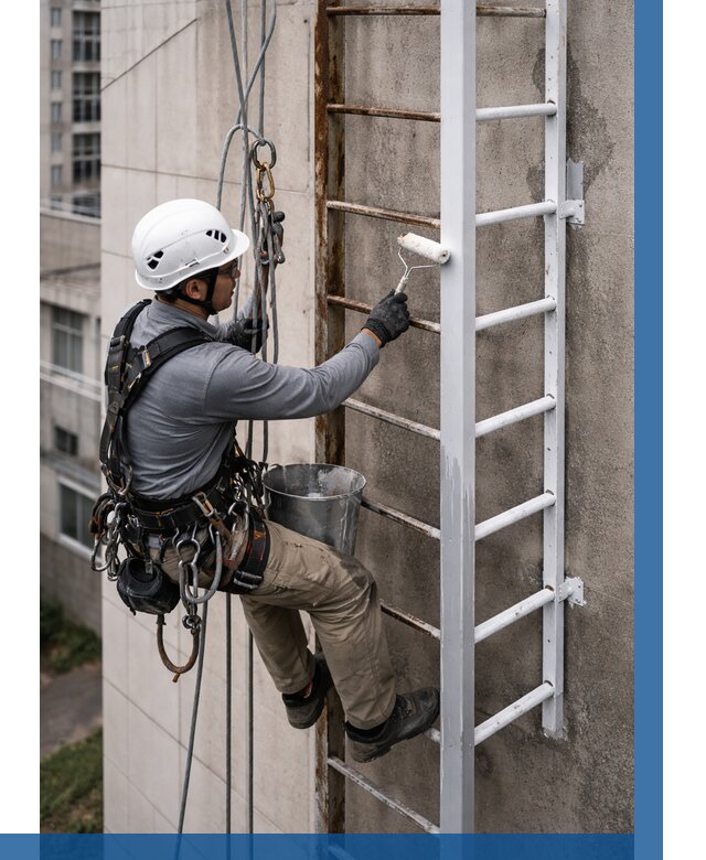 Покраска пожарных лестниц в Якутске от 4687 р. | ВЫСОТНИК-Ктс