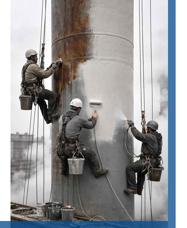 Покраска дымовых труб в Якутске от 8853 р. | ВЫСОТНИК-Ктс