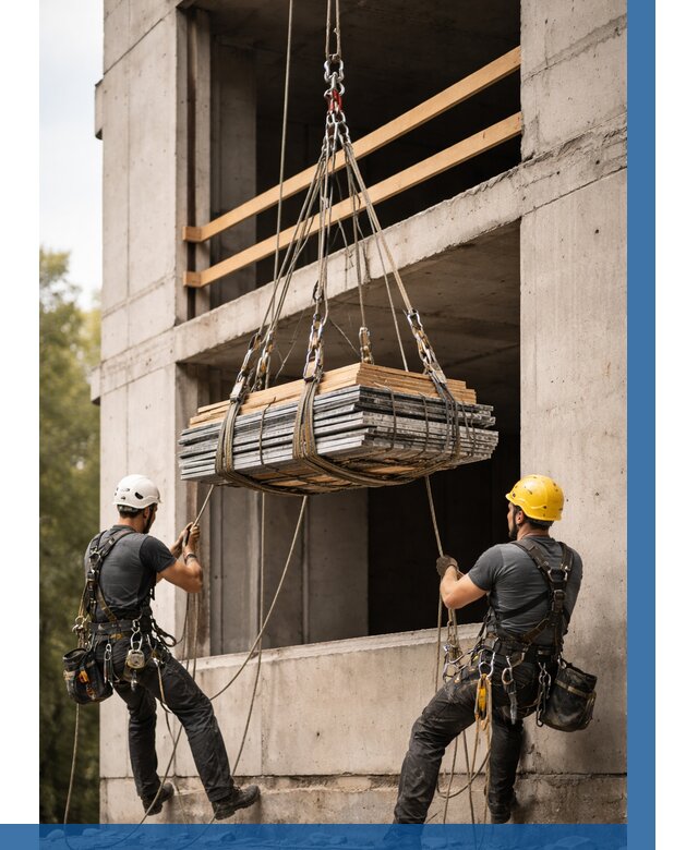 Подъем материала на этаж веревками в Якутске от 1562 р. | ВЫСОТНИК-Ктс