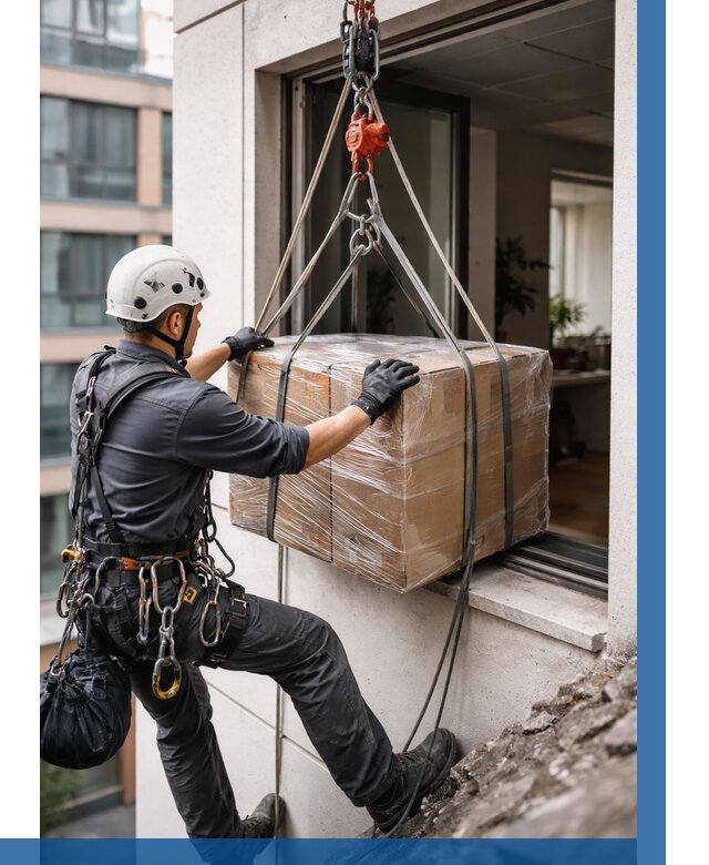 Подъем груза через окно в Якутске от 4687 р. | ВЫСОТНИК-Ктс