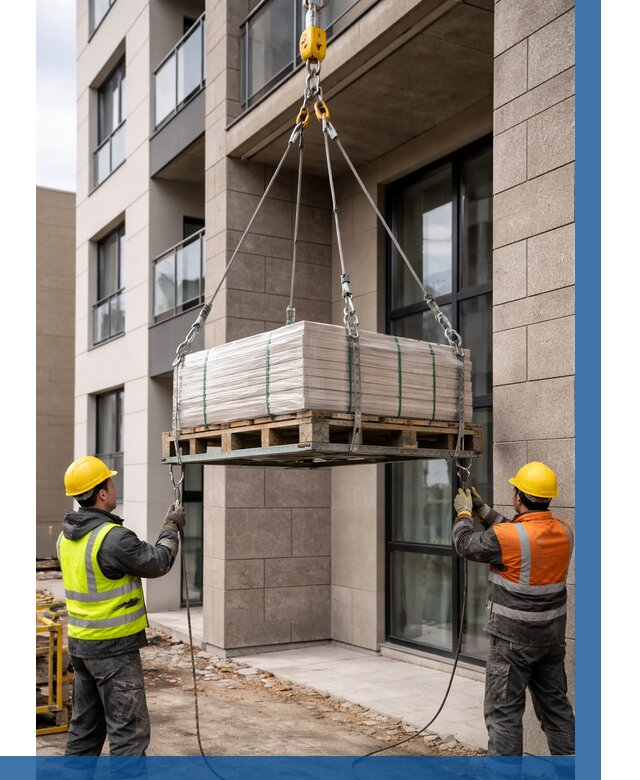 Подъем керамогранита на этаж в Якутске от 3645 р. | ВЫСОТНИК-Ктс