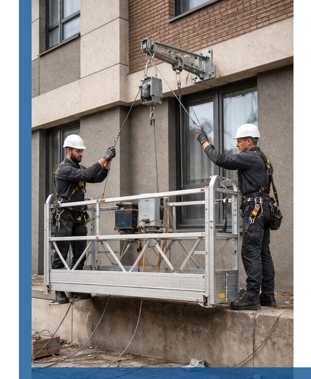 Монтаж и подъем фасадной люльки в Якутске с гарантией безопасности