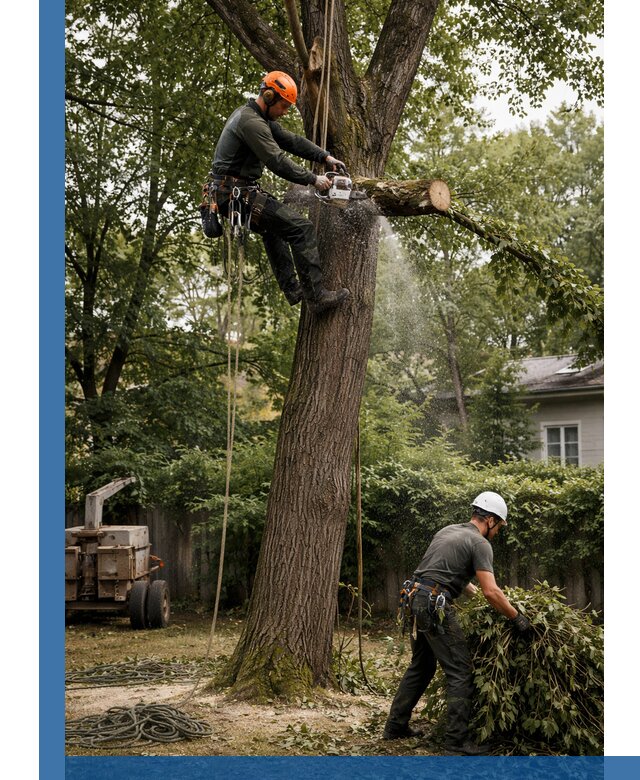 Кронирование деревьев в Якутске, безопасная высотная обрезка