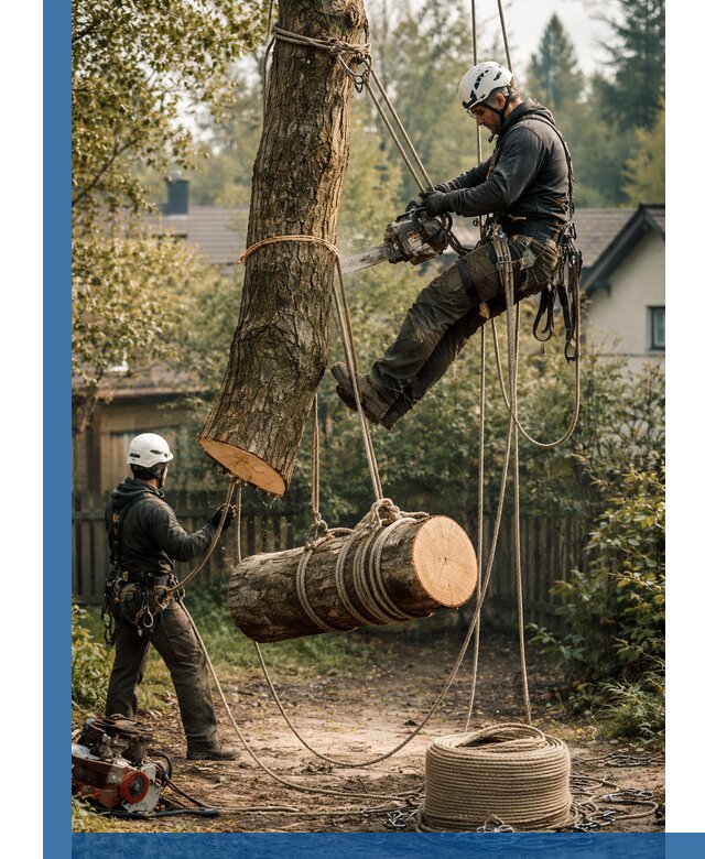 Валка деревьев частями в Якутске, безопасно и аккуратно