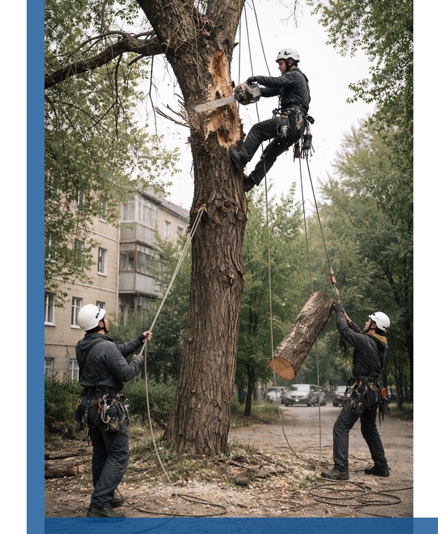 Срочное удаление аварийных деревьев в Якутске с гарантией безопасности