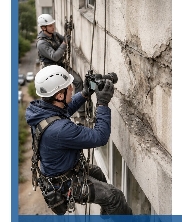 Фотофиксация дефектов фасада с высотной съемкой в Якутске