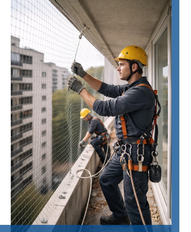 Монтаж сетки от птиц в Якутске от 4687 р. | ВЫСОТНИК-Ктс