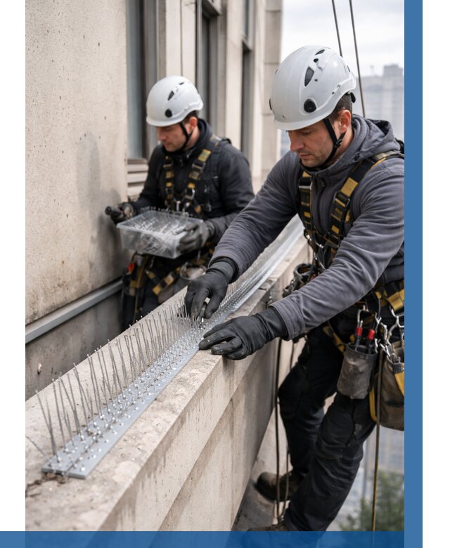 Установка шипов от птиц в Якутске от 885 р. | ВЫСОТНИК-Ктс